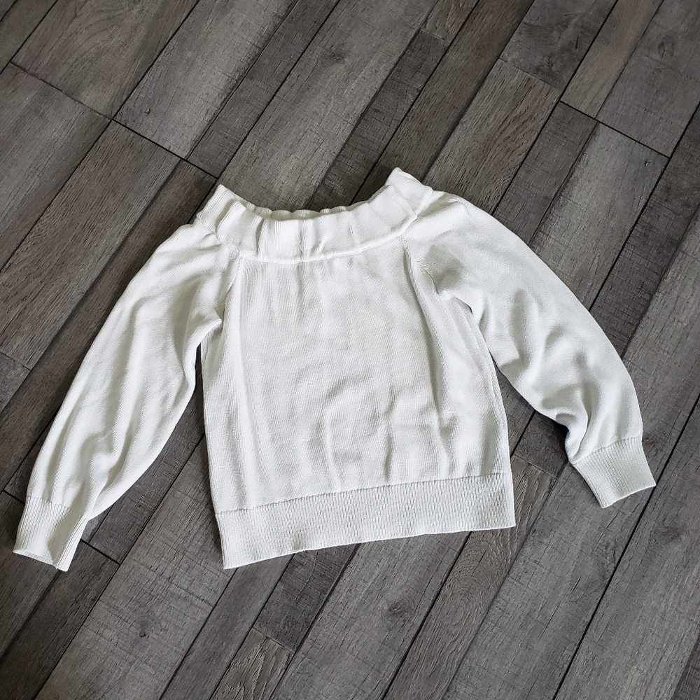 Fashion Nova O&O Off Shoulder Sweater White